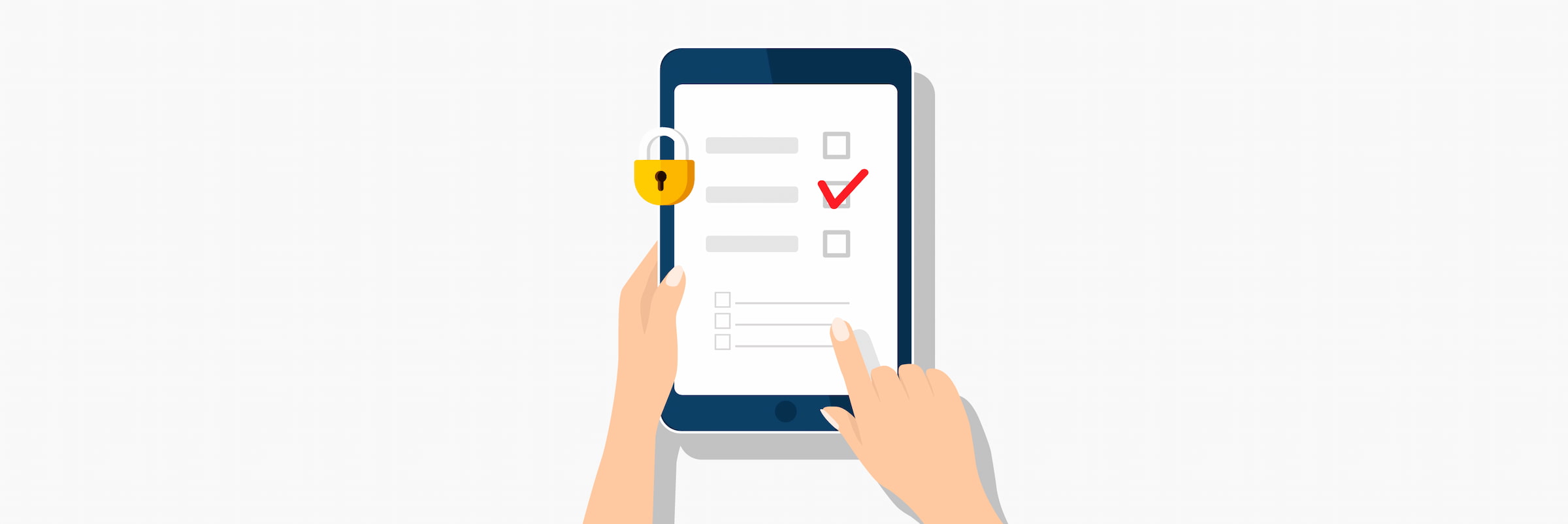 illustration smart phone security data
