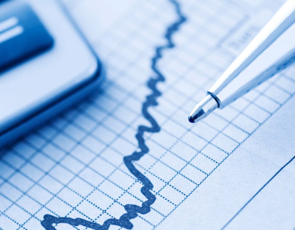 pen graph calculator earnings sheet blue