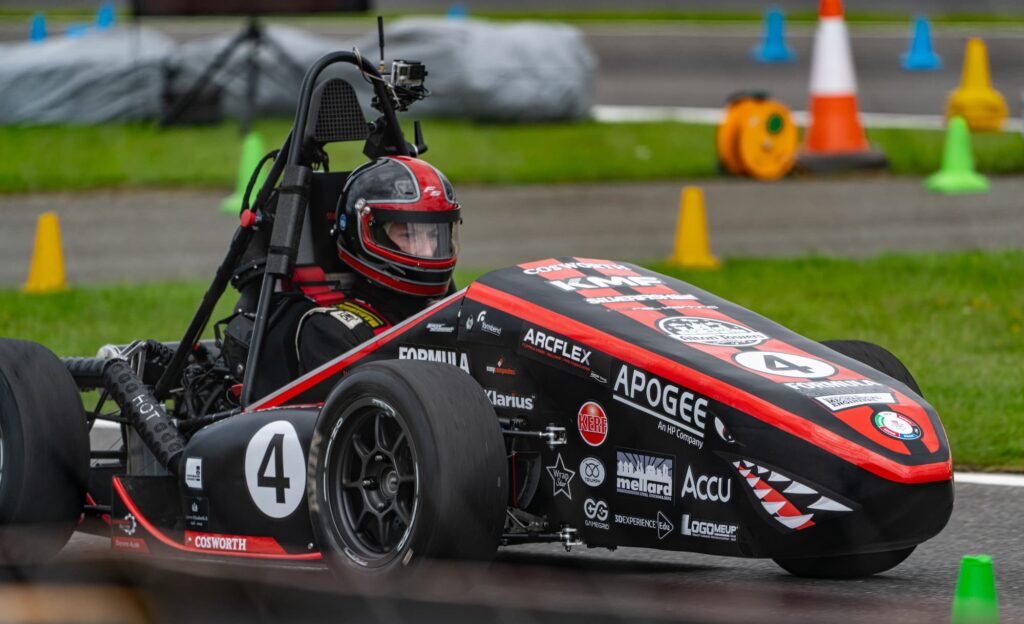 Staffordshire Uni Racing Car Apogee sponsor at Formula Student event