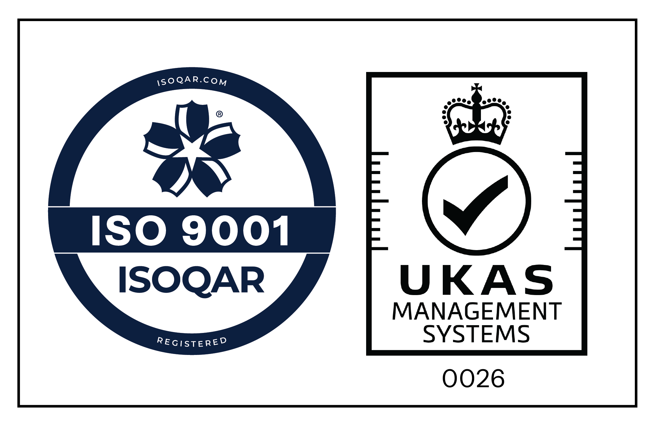 ISOQAR UKAS ISO 9001 joint logo