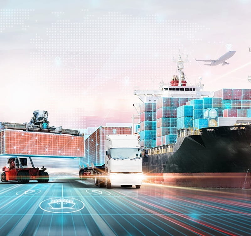 shipping containers cargo ship truck data information management